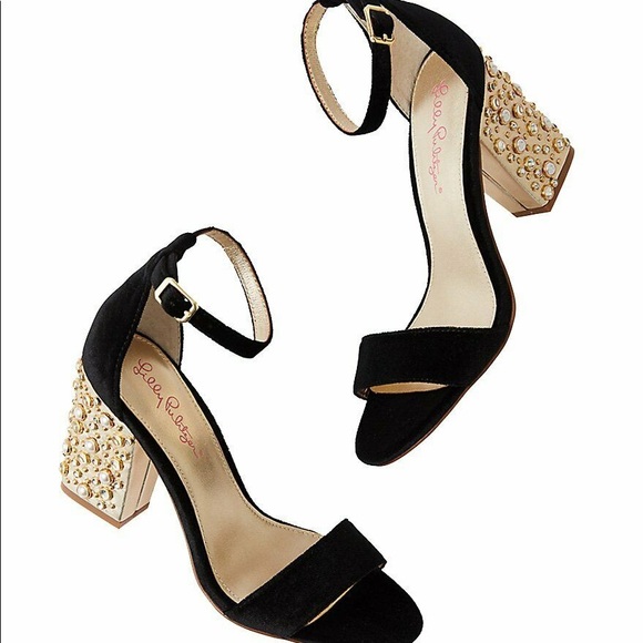 Lilly Pulitzer Amber Lynn Sandal Black - Size 9 - Picture 6 of 7